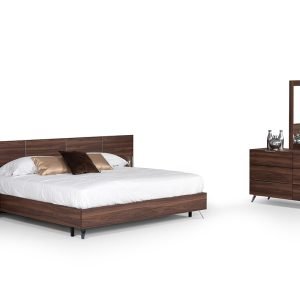 Nova Domus Brooklyn Italian Modern Walnut Bed