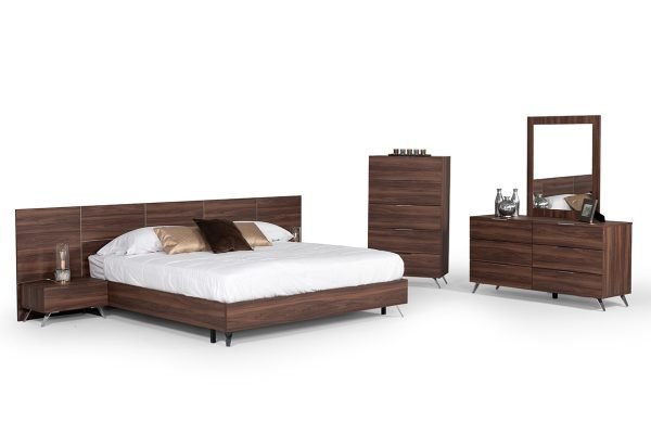 Nova Domus Brooklyn Italian Modern Walnut Bed - Image 3