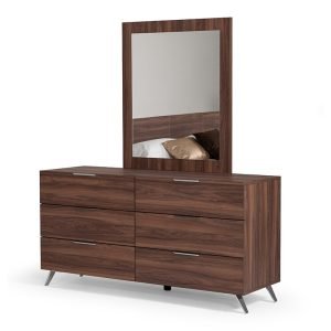 Nova Domus Brooklyn Italian Modern Walnut Mirror