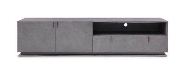 Modrest Buckley - Modern Grey Crackle TV Stand - Image 3