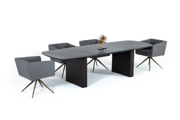 Modrest Calhoun - Modern Smoked Oak Extendable Dining Table - Image 4