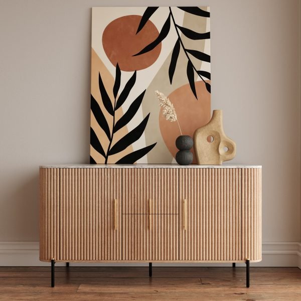 Modrest - Cambridge White Marble & Mango Buffet - Image 4