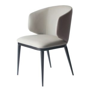 Modrest Caplan - Modern Beige Leatherette Dining Armchair