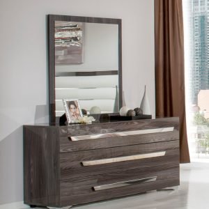 Nova Domus Capulet Italian Modern Grey Mirror