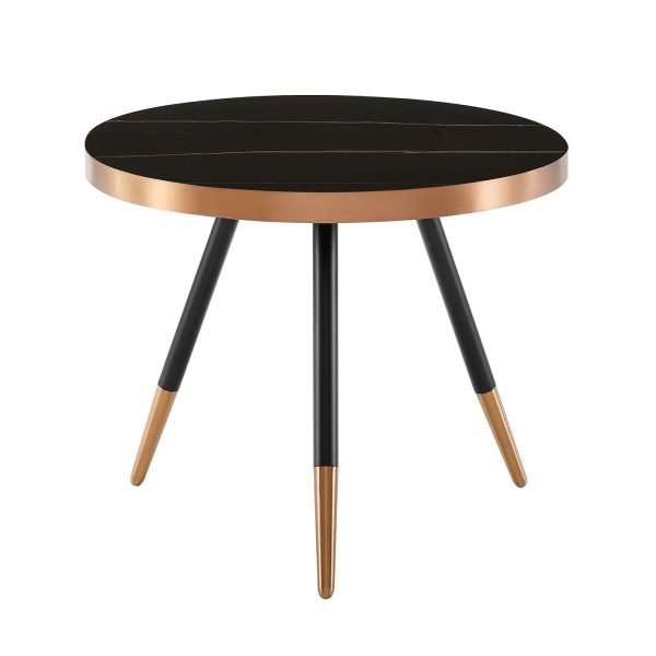 Modrest Cayson - Modern Black Ceramic Small Coffee Table - Image 2