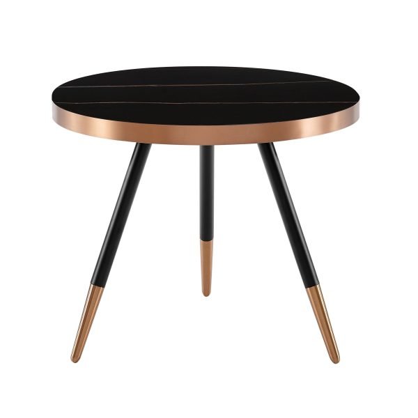 Modrest Cayson - Modern Black Ceramic Small Coffee Table - Image 3
