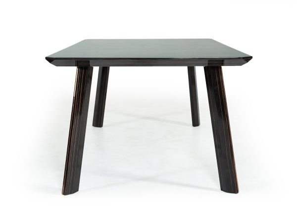 Modrest Chadwick Modern Ebony & Rosegold Dining Table - Image 2