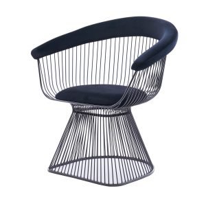 Modrest Chandler - Modern Black Velvet & Black Stainless Steel Dining Chair