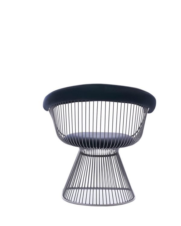 Modrest Chandler - Modern Black Velvet & Black Stainless Steel Dining Chair - Image 5
