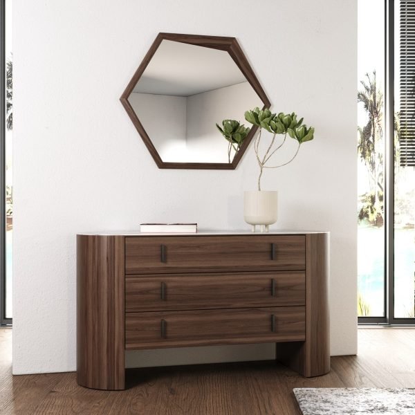 Modrest Chelton - Modern Walnut Mirror - Image 3
