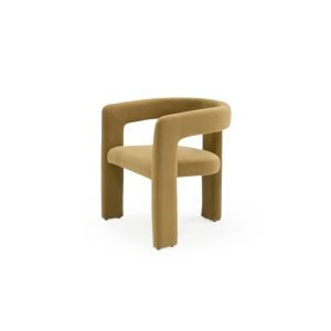 Modrest Cherish - Modern Tan Fabric Dining Chair
