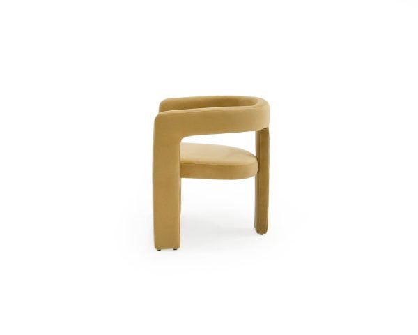 Modrest Cherish - Modern Tan Fabric Dining Chair - Image 3