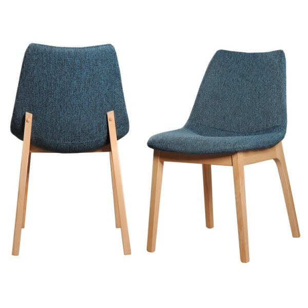 Modrest Chrissy - Modern Blue Fabric Dining Chair (Set of 2) - Image 5