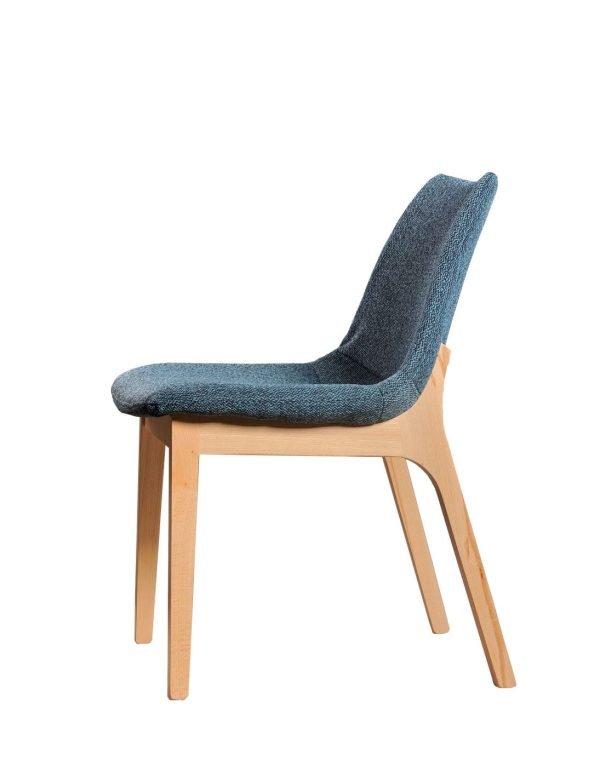 Modrest Chrissy - Modern Blue Fabric Dining Chair (Set of 2) - Image 3