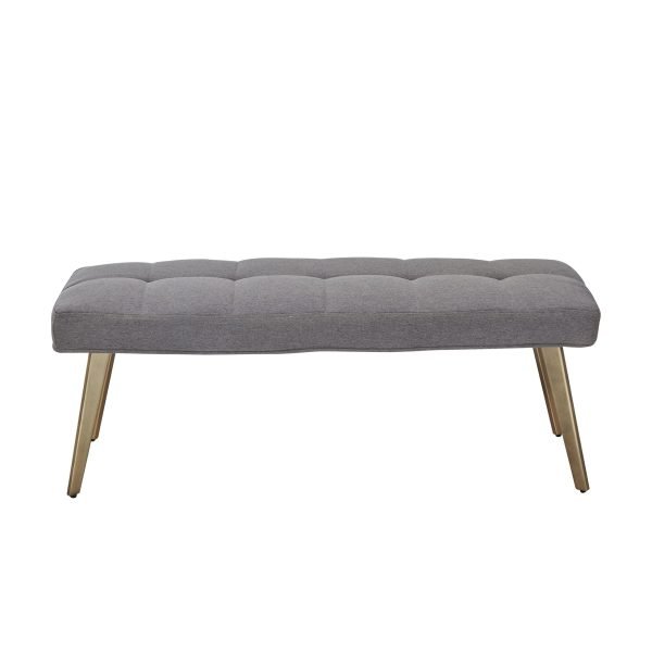 Modrest Cici - Contemporary Grey & Antique Brass Bench - Image 2
