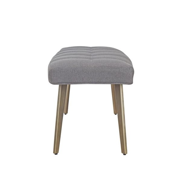 Modrest Cici - Contemporary Grey & Antique Brass Bench - Image 3