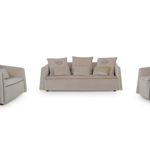 A&X Talin Modern Beige Fabric Sofa Set