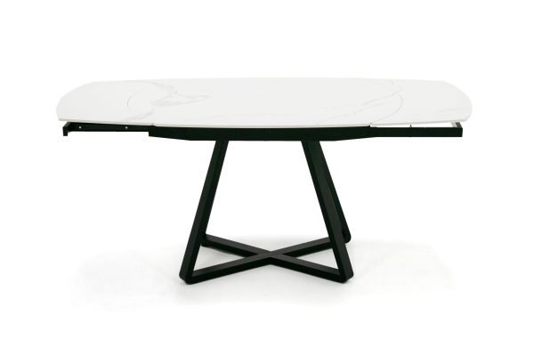 Modrest Cofrey - Contemporary White Ceramic Extendable Dining Table - Image 4