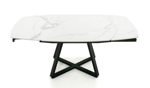 Modrest Cofrey - Contemporary White Ceramic Extendable Dining Table - Image 2