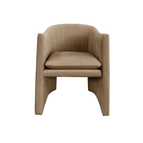 Modrest Danube - Modern Beige Fabric Dining Chair - Image 2