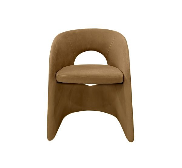 Modrest Brea - Modern Tan Fabric Dining Chair - Image 2