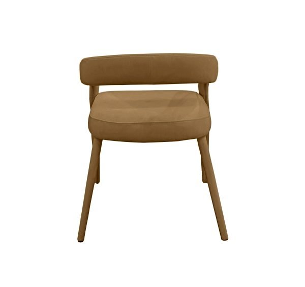 Modrest Mundra - Modern Tan Fabric Dining Chair - Image 4