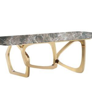 Modrest Colton - Modern Brown & Gold Dining Table
