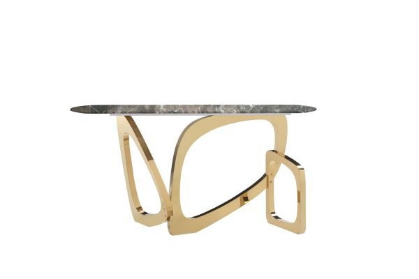 Modrest Colton - Glam Brown & Gold Console Table - Image 2