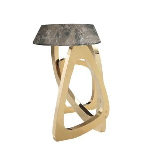 Modrest Colton - Glam Brown & Gold Console Table