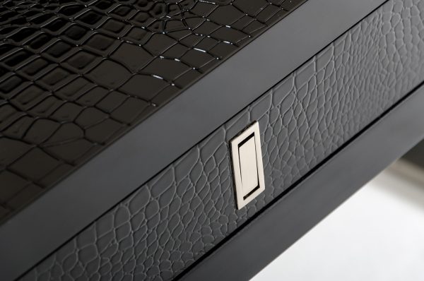 A&X Congress Transitional Black Crocodile Desk - Image 4