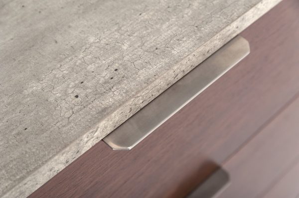 Nova Domus Conner Modern Dark Walnut & Faux Concrete Nightstand - Image 4