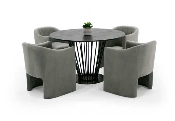 Modrest Conroy - Modern Black Round Dining Table - Image 2