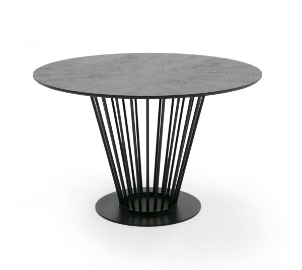 Modrest Conroy - Modern Black Round Dining Table - Image 3