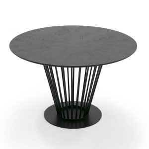 Modrest Conroy - Modern Black Round Dining Table