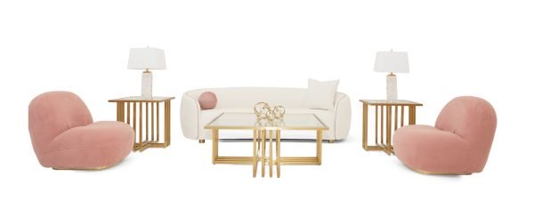 Modrest Crestone - Modern Pink Sherpa Accent Chair - Image 3