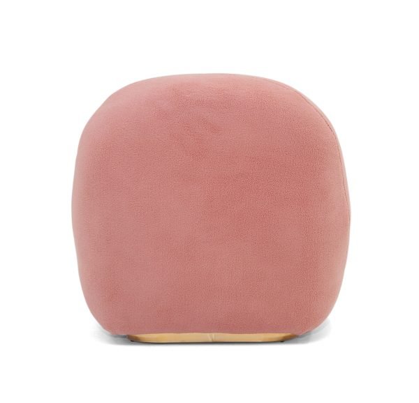 Modrest Crestone - Modern Pink Sherpa Accent Chair - Image 4