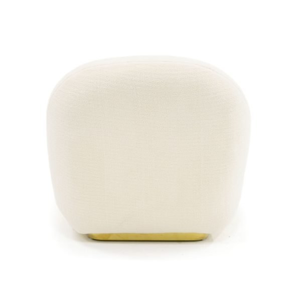 Modrest Crestone - Modern White Sherpa Accent Chair - Image 3