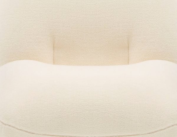 Modrest Crestone - Modern White Sherpa Accent Chair - Image 4