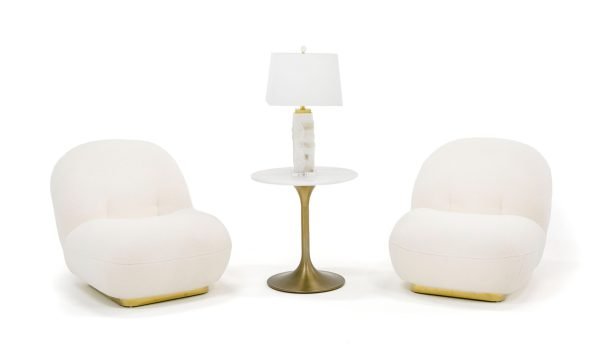 Modrest Crestone - Modern White Sherpa Accent Chair - Image 5