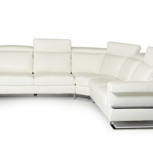 Estro Salotti Crosby - Italian Modern White Leather Sectional Sofa