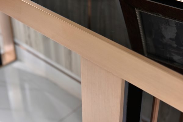 Nova Domus Cartier Modern Black & Rosegold Coffee Table