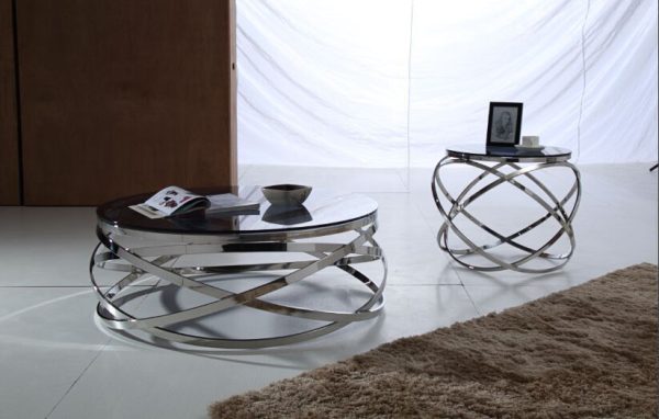 Modrest Tulare Contemporary Smoked Glass End Table