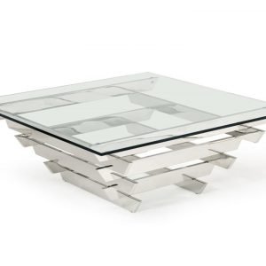 Modrest Upton Modern Square Glass Coffee Table