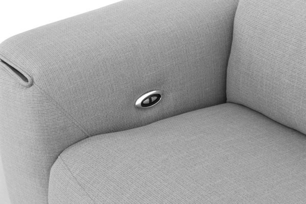 Divani Casa Cyprus - Contemporary Grey Fabric Loveseat w/ Electric Recliners - Image 5