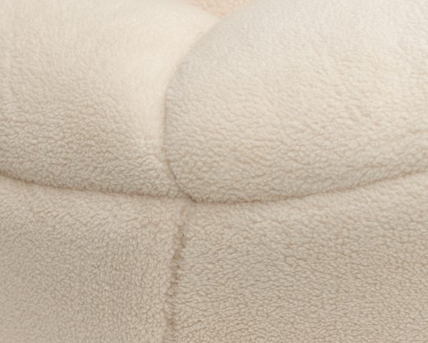 Modrest Dacano - White Sherpa Accent Chair - Image 4