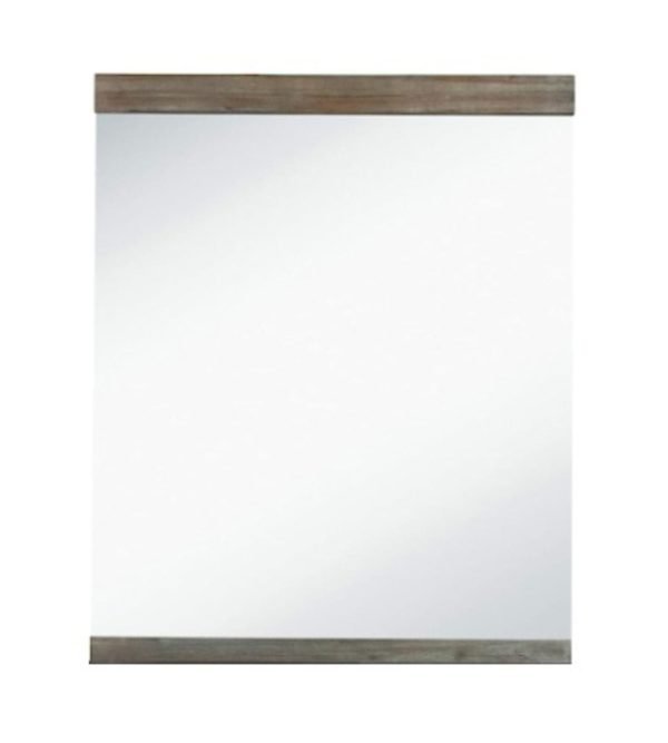 Modrest Daisy Mid-Century Dark Acacia Mirror