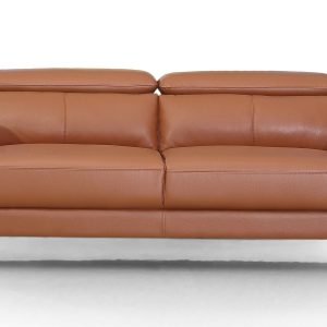 Divani Casa Danis - Modern Cognac Leather Brown Sofa