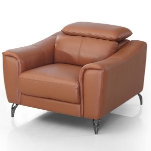 Divani Casa Danis - Modern Cognac Leather Brown Chair