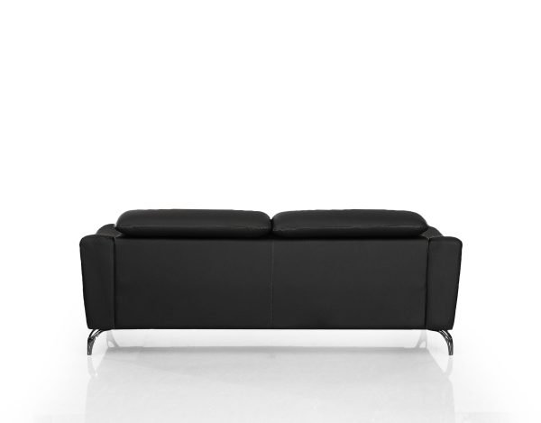 Divani Casa Danis - Modern Black Leather Sofa - Image 3