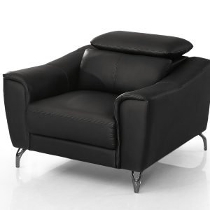 Divani Casa Danis - Modern Black Leather Chair